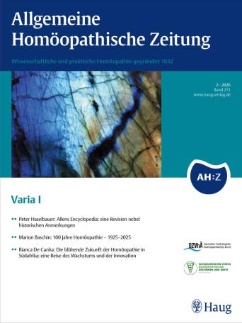 Allgemeine Homöopathische Zeitung